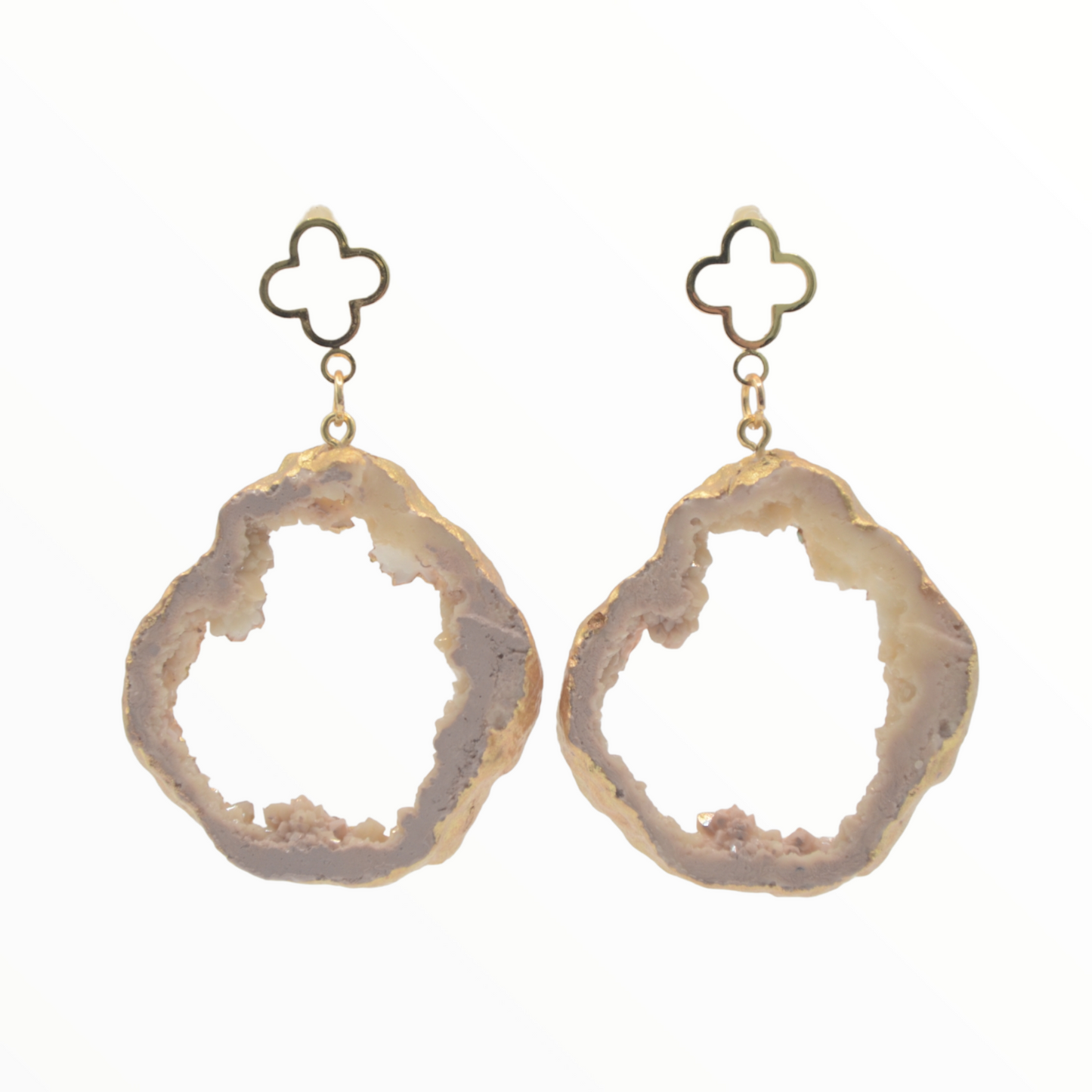 Druzy Hoop beige